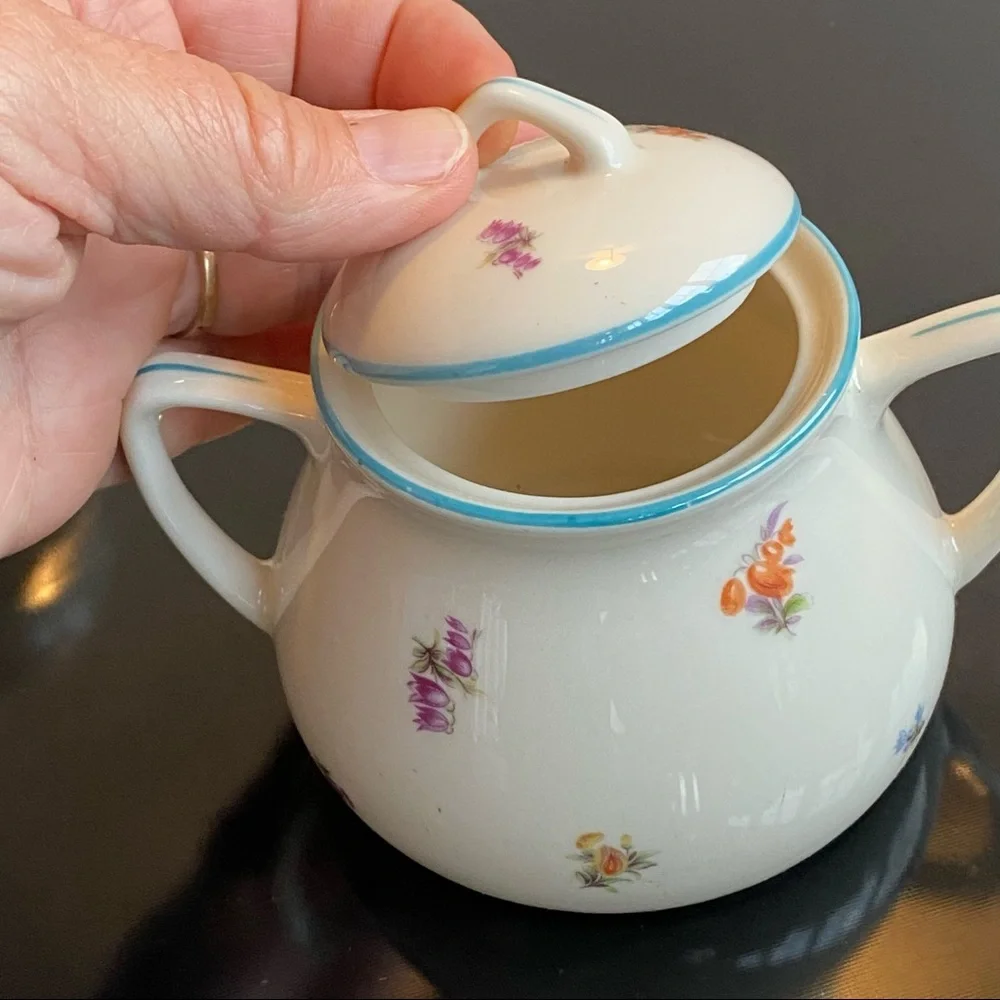 Pickard China Edgerton LORRAINE Sugar & Creamer‎ Set USA Flawless VTG Condition